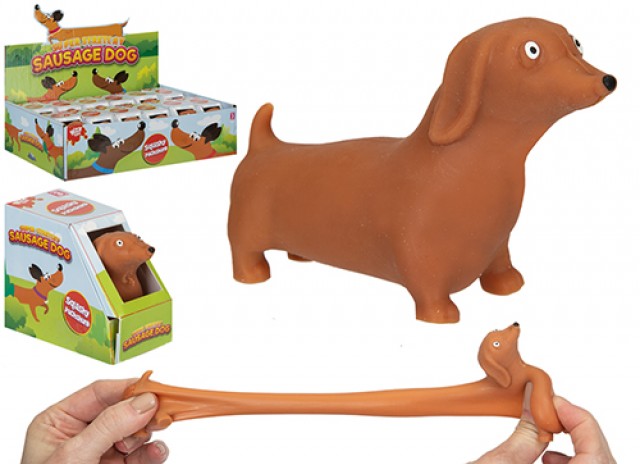 SQUISHY CANE SALSICCIA 8cm – In Box In espo da 12pz…x12…x144